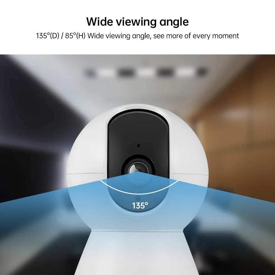 KERUI 5MP 4K Mini WiFi Camera – AI Tracking, Tuya Smart, Indoor CCTV