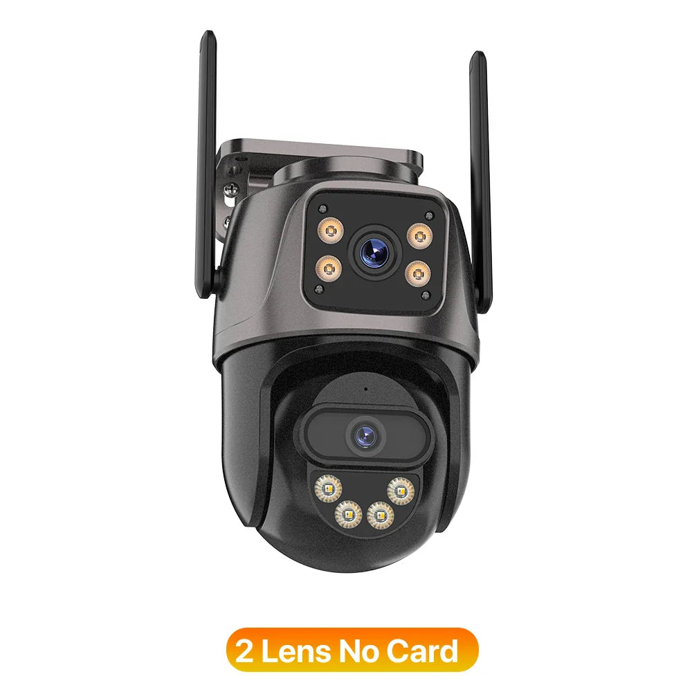4K Dual-Lens Outdoor WiFi Camera – AI Human Detection, PTZ, IP66 Waterproof, iCSee App