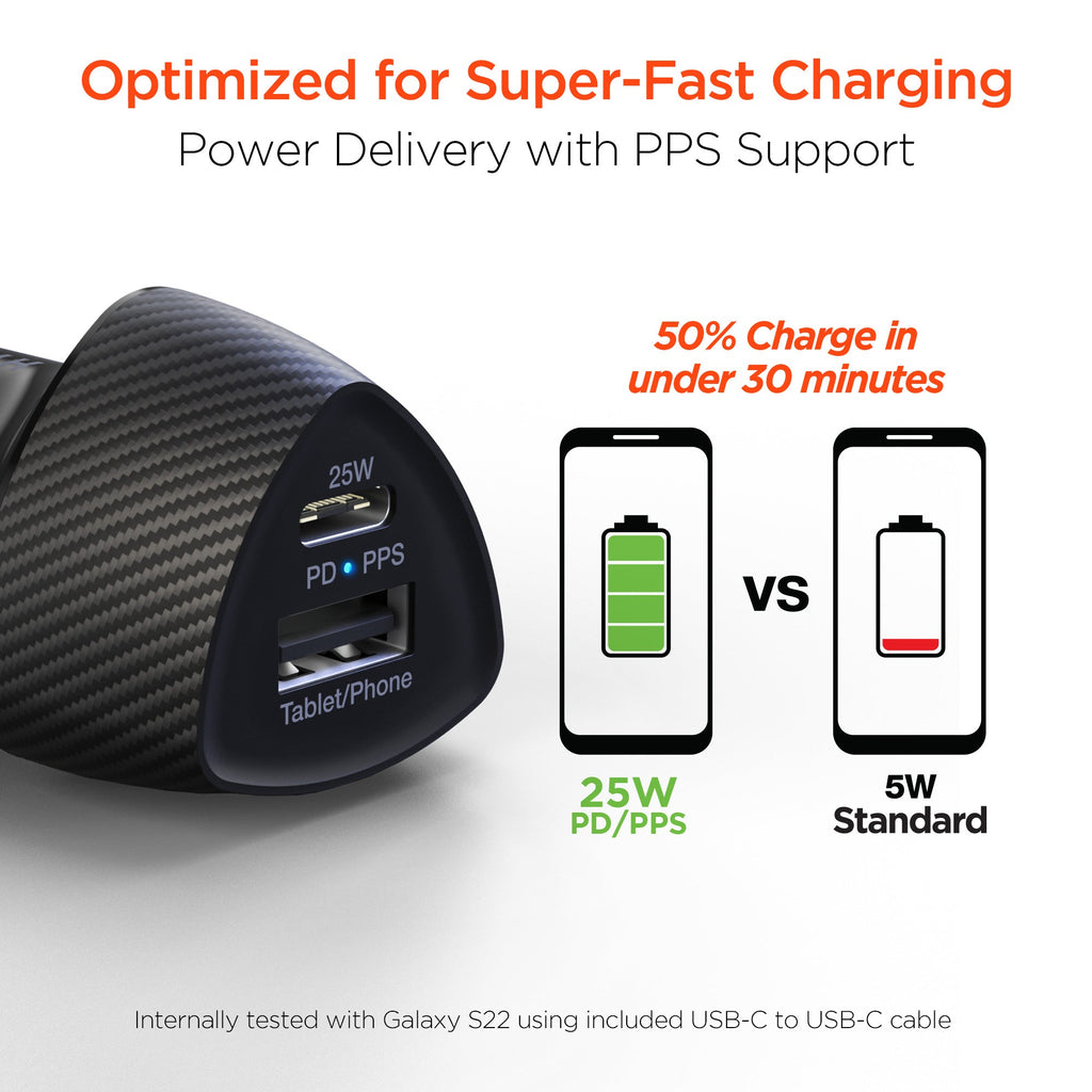 HyperGear SpeedBoost 45W PD Dual Output Car Charger for Multiple