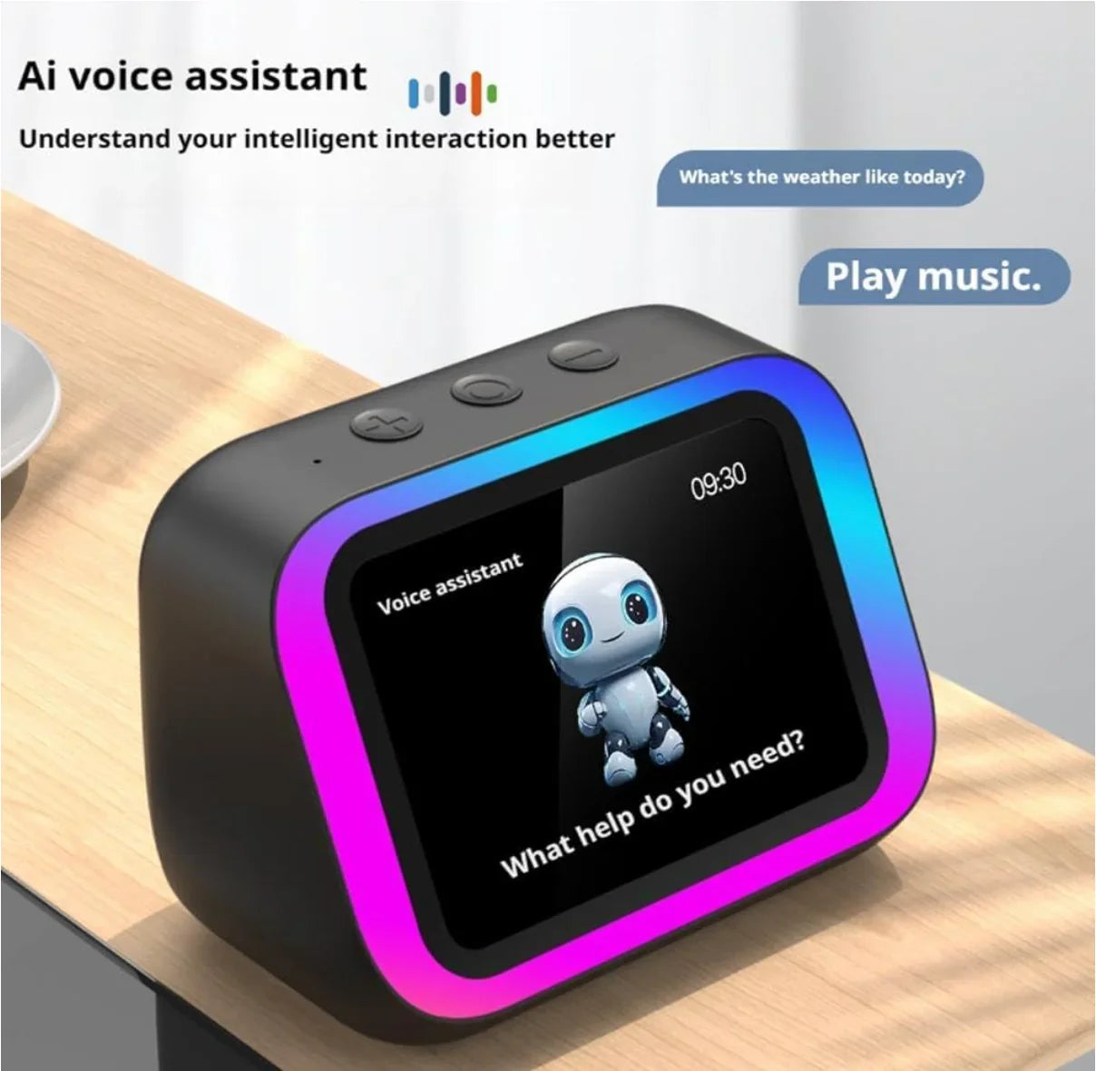 AI Smart Bluetooth 5.4 Speaker with HD Touch Display