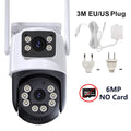 KKOREX Outdoor 8MP 4K Wifi PTZ CCTV Two Way Audio Camera Dual Lens Dual Screen AI Auto Tracking IP Video Surveillance Camera