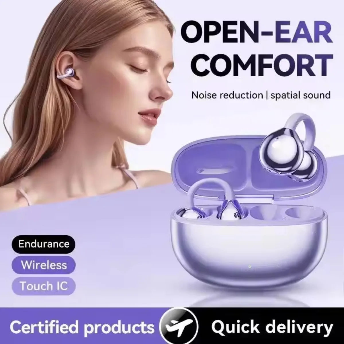 Open-Ear AI Translation Bluetooth Earphone