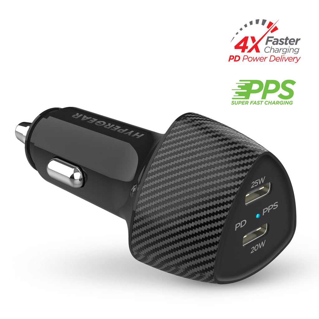 HyperGear SpeedBoost 45W PD Dual Output Car Charger for Multiple