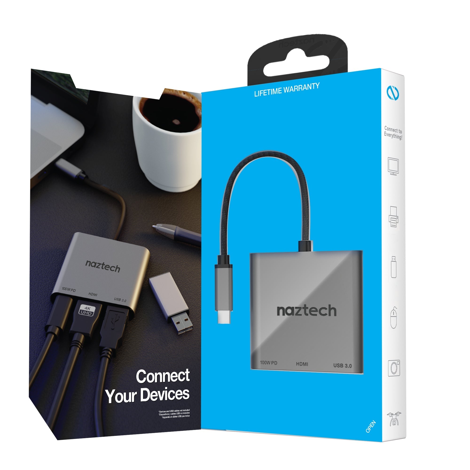Naztech MaxDrive 3100W Portable USB-C Hub (15598-HYP)