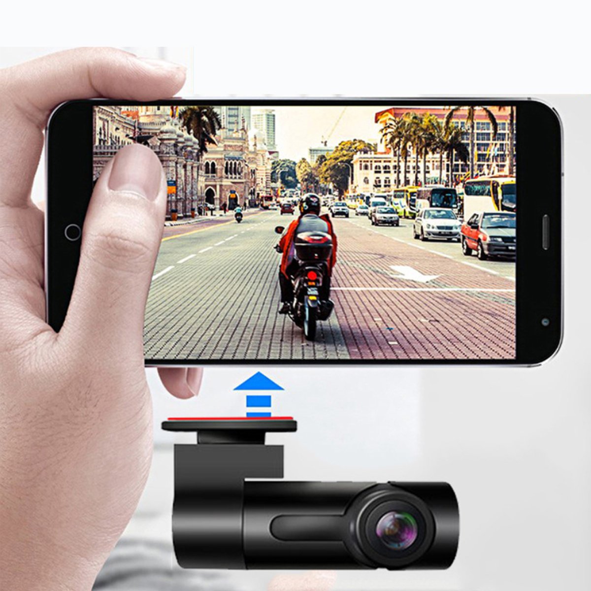 WiFi Car Dash Cam with 360° Rotation, App Control & 1080P HD Recording