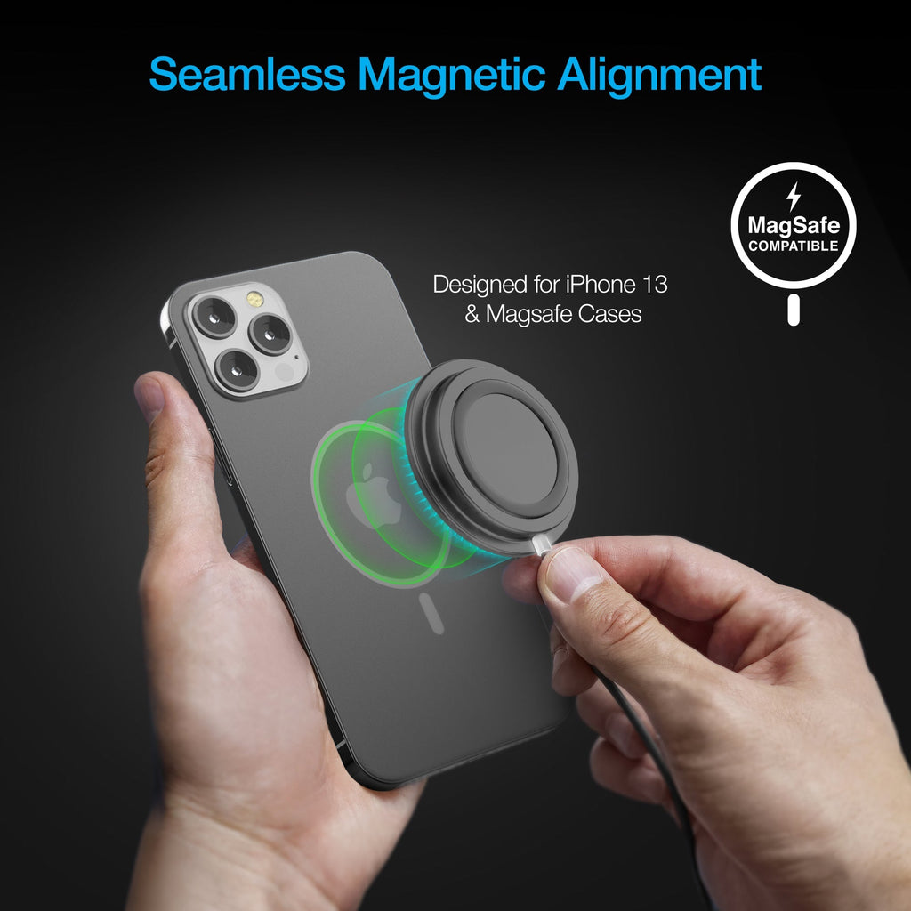 Naztech Alloy Magnetic 15W Wireless Fast Charger Black (15438-HYP)
