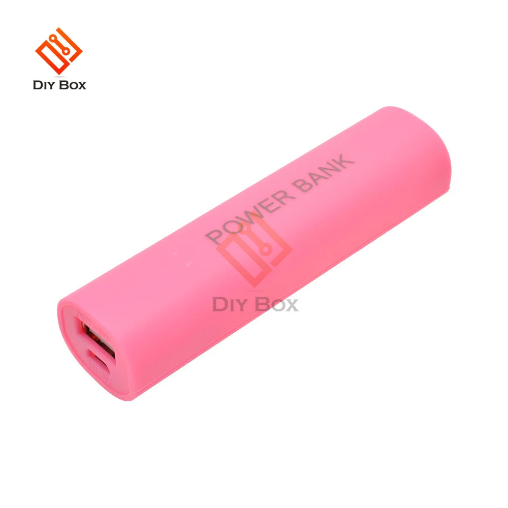 Portable Mobile USB Power Bank Charger Pack Box Battery Case For 1 x 18650 DIY Without Battery Candy Color DC 5V