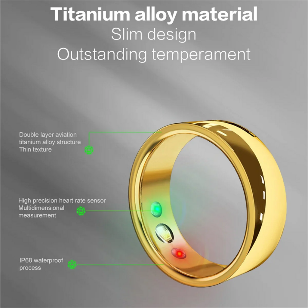 AD41-SR200 Smart Ring Activity Fitness Tracker Blood Oxygen Blood Pressure Sleep Monitor Finger Ring for IOS Android