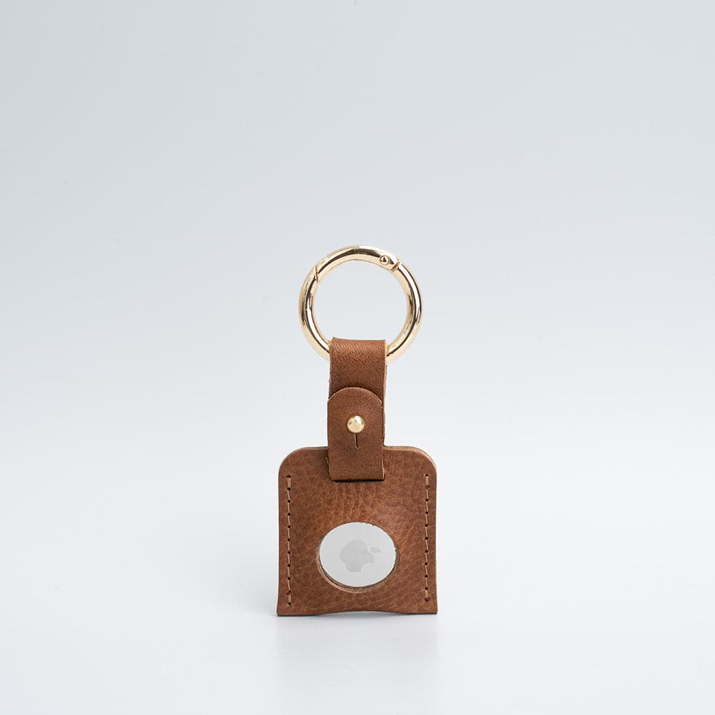 Leather AirTag Keychain Holder