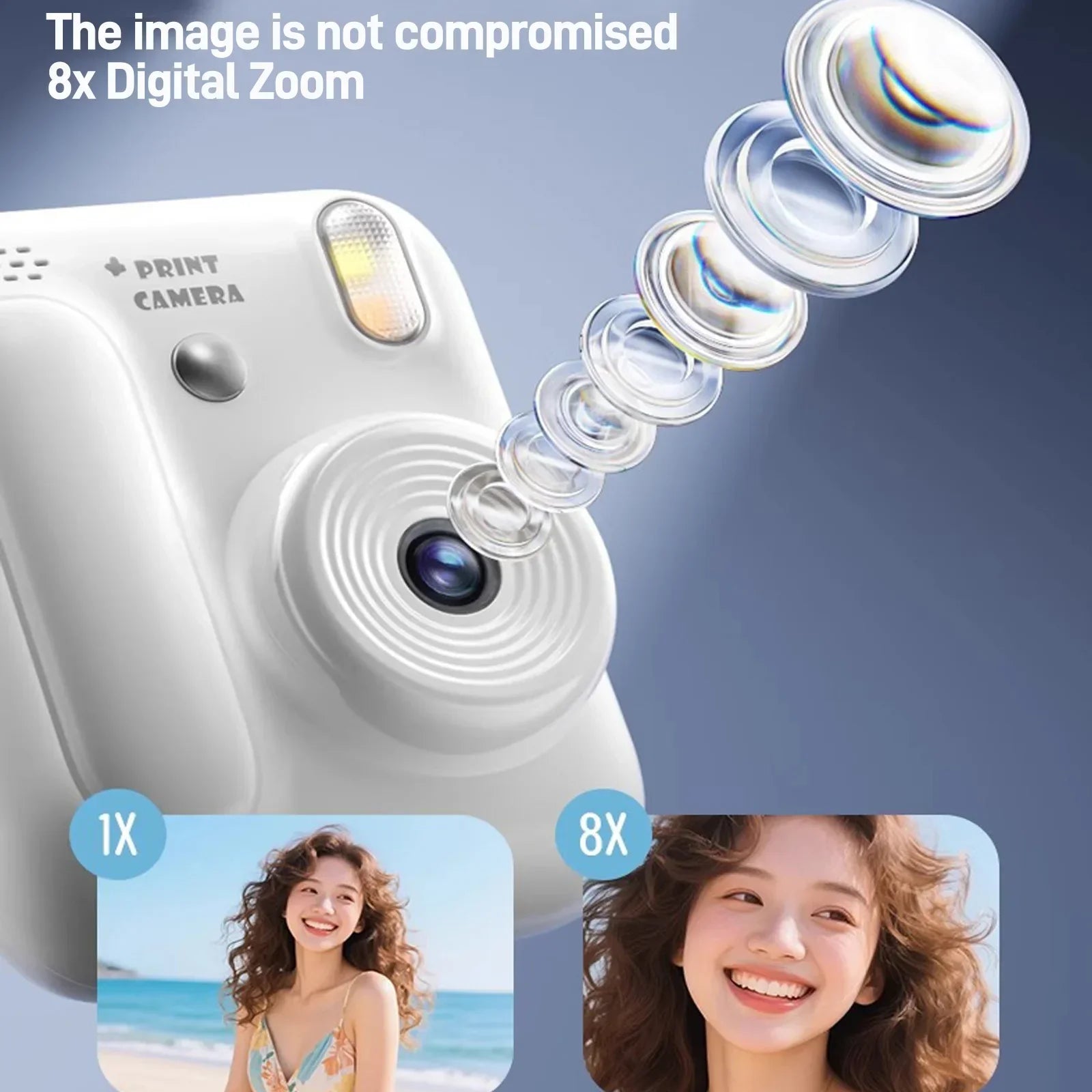 OPPO Kids Instant Camera – 1080P Video, Thermal Print, 32GB, Games & Music
