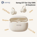 Sanag Z37 Open-Ear Bluetooth Earphones – AI Audio, Ear Clip Design, Sports-Ready