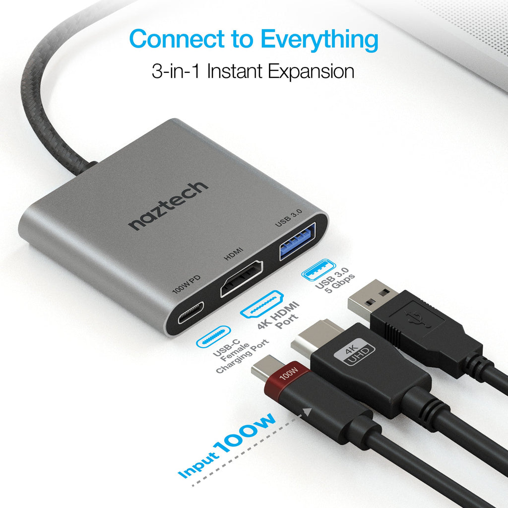 Naztech MaxDrive 3100W Portable USB-C Hub (15598-HYP)