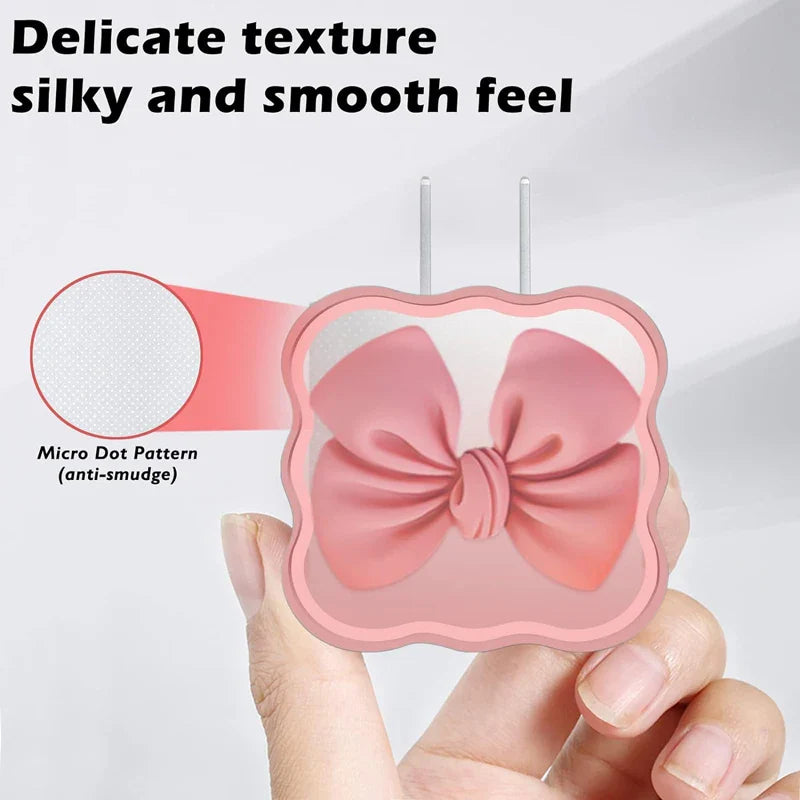 Changeable Charging Head Protective Cover Pink Lightweight Charger Protector For Iphone Portable Cute Mobile Phone Charger Cover