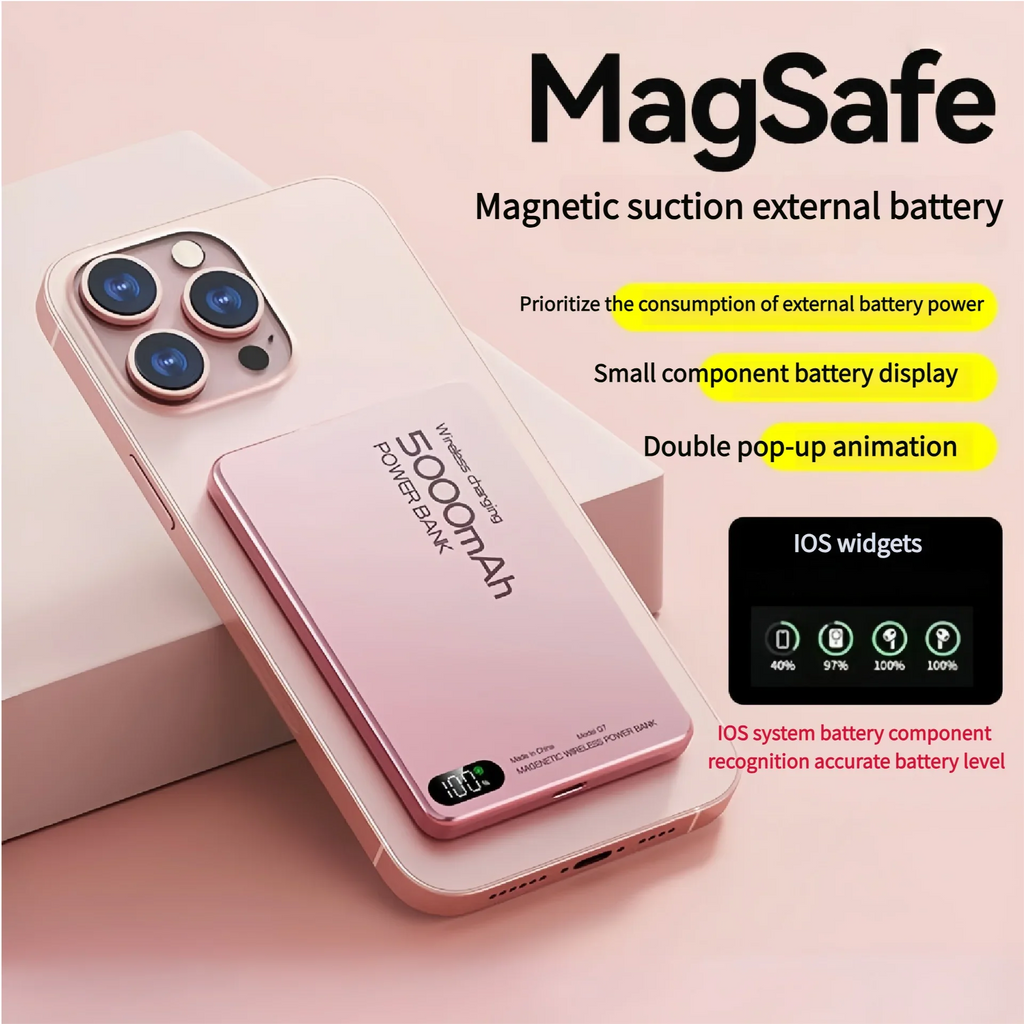 Travel Powerbank For Magsafe Wireless Charge Qi2 Power Banks Fast Charge External Battery With Bracket For iPhone 16 15 14 13 12