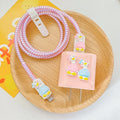 Changeable Charging Head Protective Cover Pink Lightweight Charger Protector For Iphone Portable Cute Mobile Phone Charger Cover