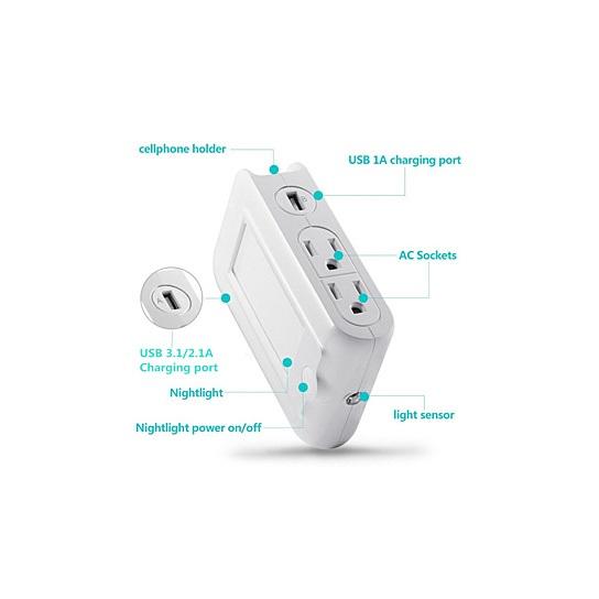 JetSet Power Hub (4-Port Travel Adapter)